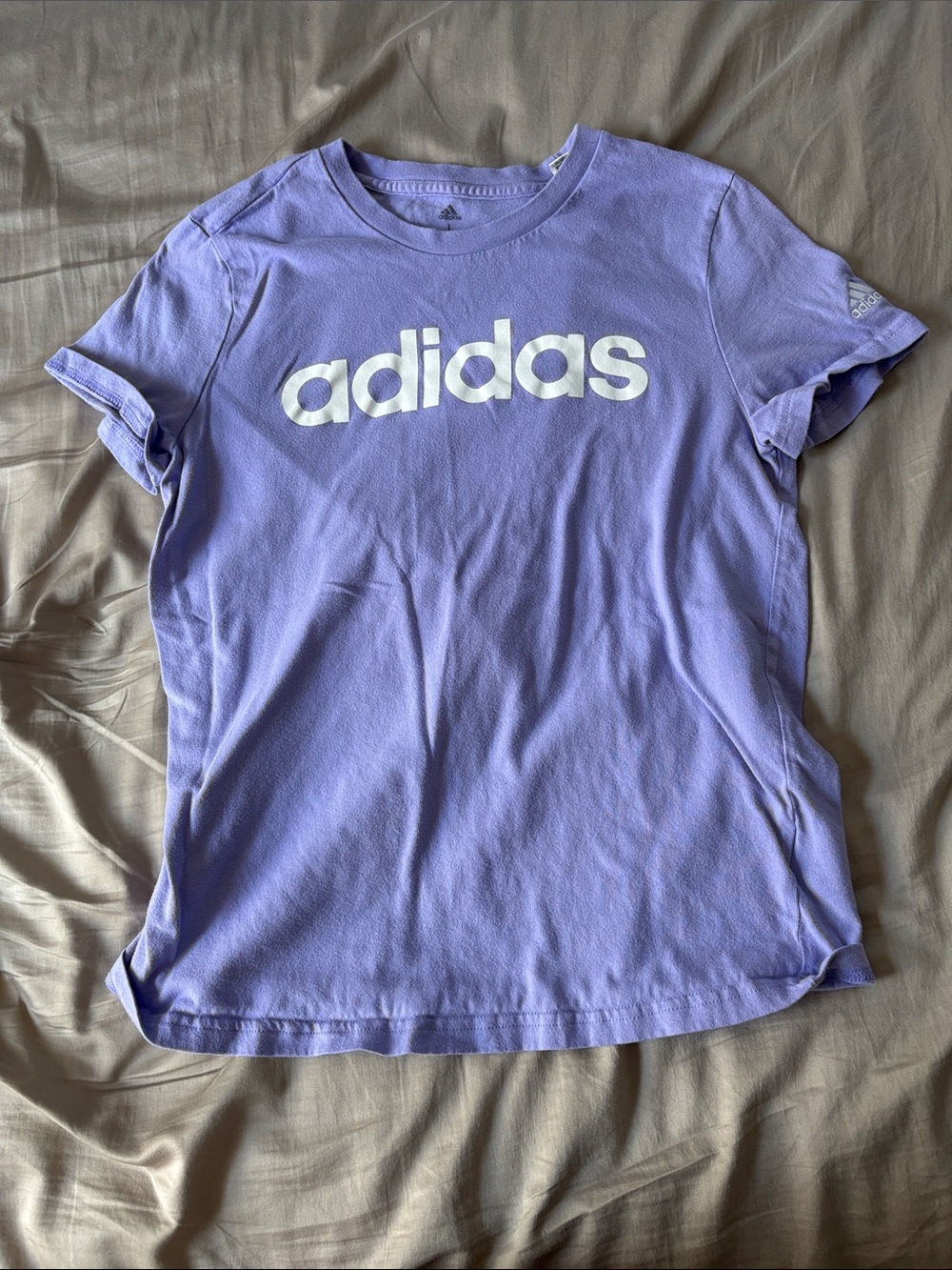 adidas Lilac Logo Crew Tee